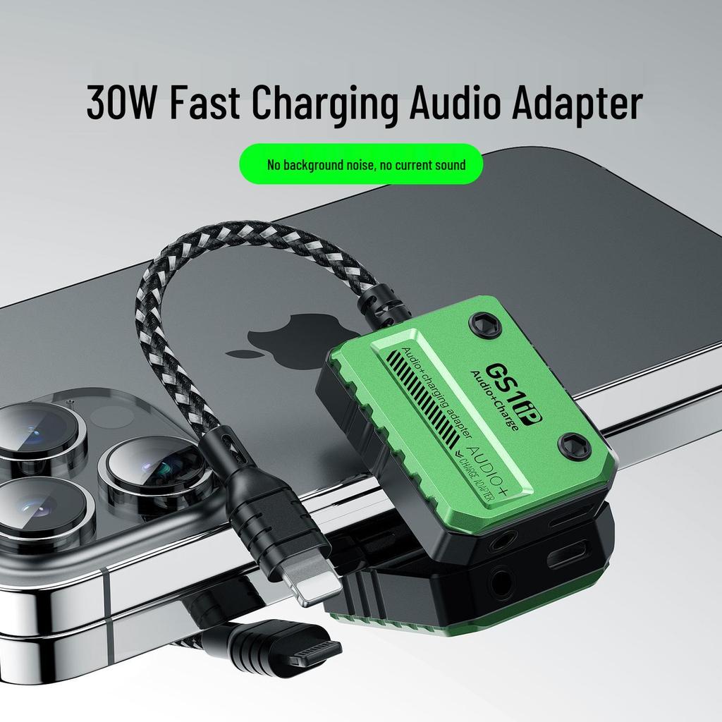 Pu Ji GS1 Sound Card: 2-in-1 Lightning Converter for Mobile Gaming