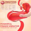 2 In 1 Clitoral G Spot Finger Sleeve Vibrator Nipple Massager Stimulator Sex Toys for Woman Lesbian Orgasm Adult Products