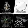 POEDAGAR Exquisite Business Men Watch Waterproof Luminous Chronograph Luxury Man Watches Stainless Steel Men's Quartz Wristwatch