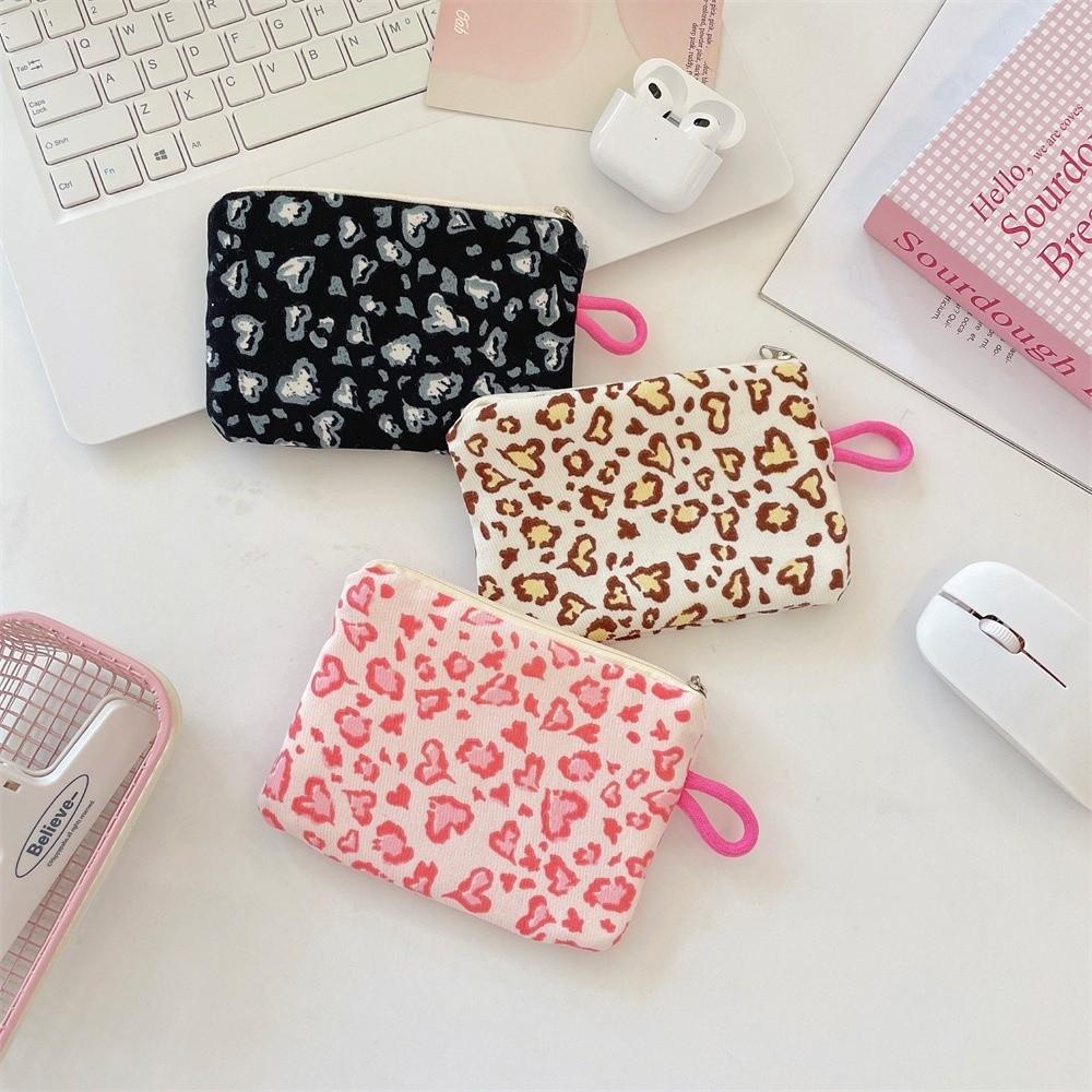 New Fresh Print Coin Purse Portable Canvas Lipstick Storage Bags Mini Students Earphone Bag