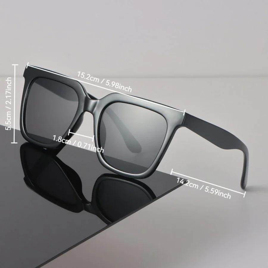 Designer Square Sunglasses Women Men Vintage Black Sun Glasses Fashion Personality Eyewear Mirror Big Frame Brand