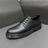 British College Style Small Leather Shoes Men'S Soft Sole Japanese Dress Inner Height Increase Small Leather Shoes 6070-T