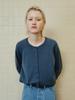 Reply Wool Round Cardigan_Smoke Blue