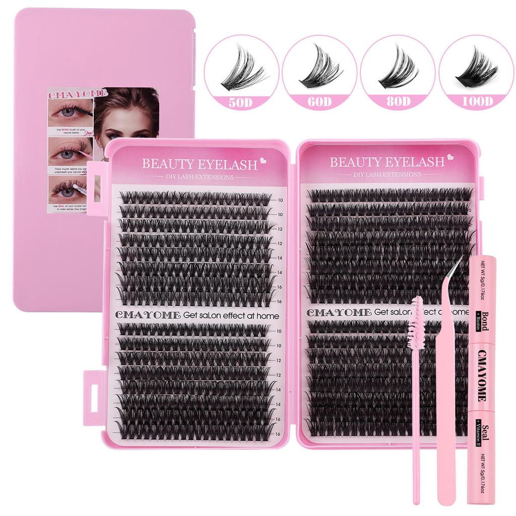 640 Tufts Diy Single Tufts Of False Eyelashes Natural Thick D-Song Segmented Grafting Eyelashes