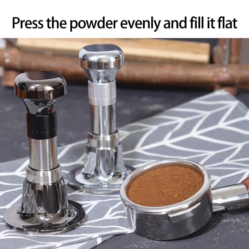 Adjustable Constant Pressure Coffee Tamper Stainless Steel Spring Load Espresso Tool Ergonomic Handle For Baristas Use