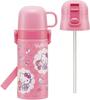 Skater Water Straw Cup Sanrio Hello Kitty Stylish Stainless Small Sports Water Children's Bottle, 2-Way, Drinking, 400ml, Drinking, 350ml, Design,