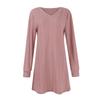 Women's Workwear Fashionable Autumn Dress V-neck Knitted A-line Long Sleeved Dress