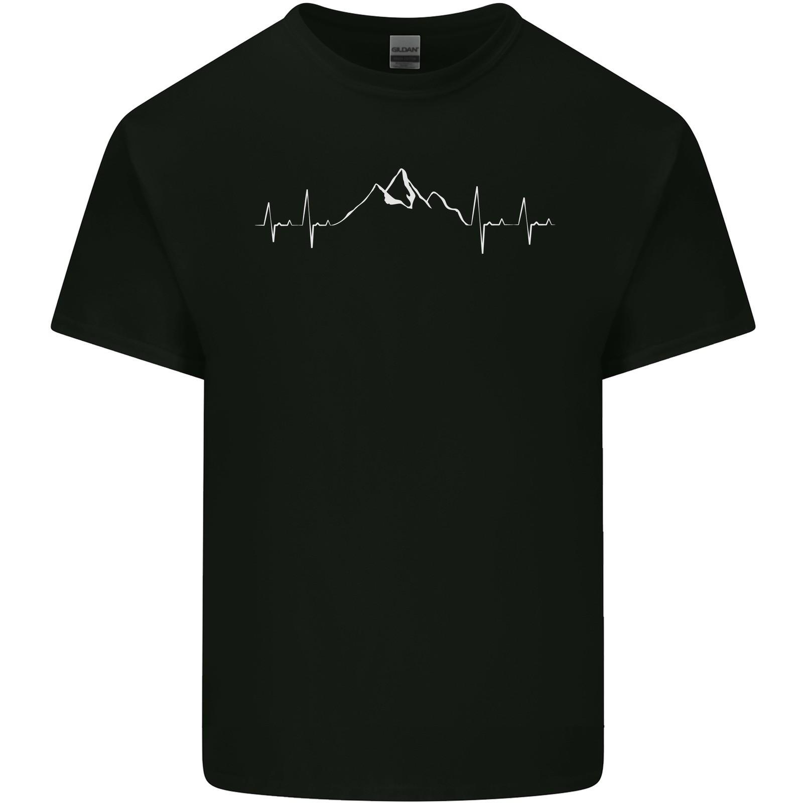 Mountain ECG Trekking Hiking Climbing Pulse Mens Light Cotton T-Shirt S разноцветный