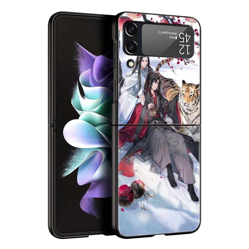 Anime Mo Dao Zu Shi Cute Z Flip 4 Phone Case For Samsung Z Flip 3 5G Black Hard Shell Galaxy ZFlip3 ZFlip5 Cover Folding Luxury