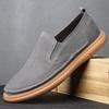 Mode Herren Casual Lederschuhe Mann Knöchel Echtes Leder Handgefertigte Schuhe Luxusmarke Herren Slipper Männlich Bequem Schnürschuhe Fahren Weicher Schuh