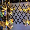 Butterfly Icicle Solar String Lights for Garden, Patio, and Landscape Decor