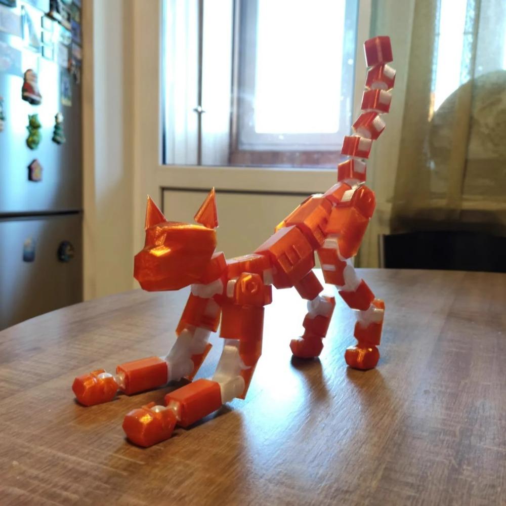Multi-Jointed Movable Shapeshift Robot 3D Printed Mannequin Character and Dog Figures Toys Parent-children Game for Kids Gifts