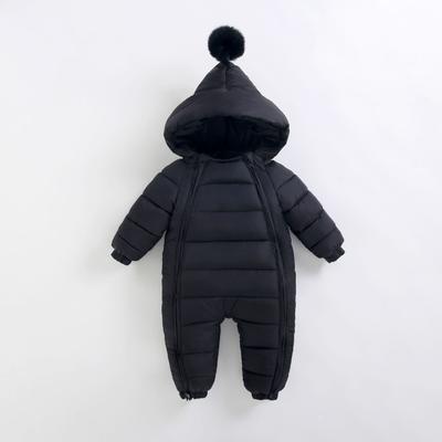 Baby-Overall Winter Plüsch Dicke Kapuze Daunen Klettern Anzug Babys Kleidung Baumwolle Jacke