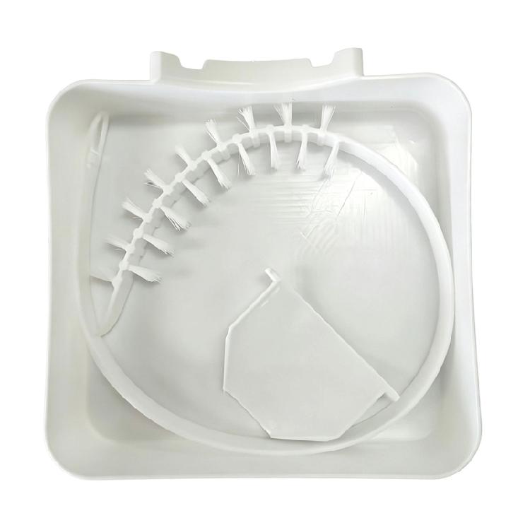 Washing Machine Water Pan Set with Raised Tray Design and Drain Fittings for Household Washer Floor Protection and Cleanup