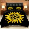 Supernatural Pattern Bedding Quilt Set Quilt Cover Pillowcase Home Birthday Gift(1 * Duvet Cover + 2 * Pillowcase, Without Core)