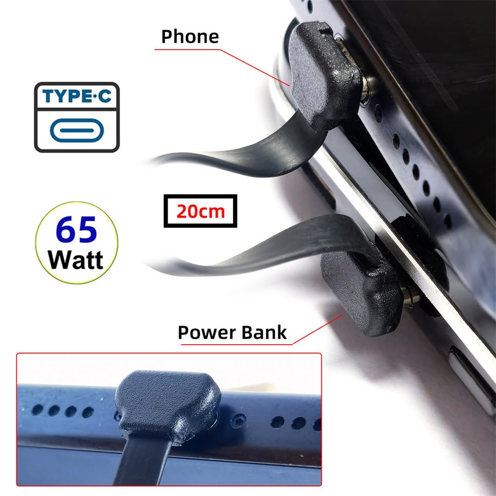 NFHK Angled To Flat Power USB Data Cable 65W Fast Charging for and Cell Phones 2pcs/Lot USB-C Type-C USB-C Ultra-Thin 2.0 Laptops, Tablets,