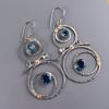 Mother's Day Gift London Blue Topaz Gemstone 925Sterling Silver Jewelry Earrings EE-76-17