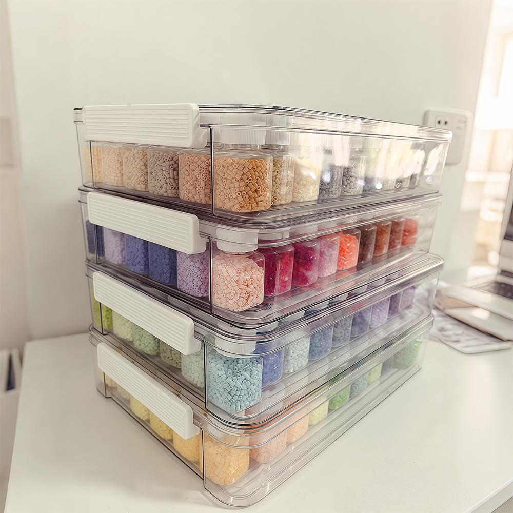 54 Fächer Kunststoff-Aufbewahrungsbox, DIY Diamantmalerei Aufbewahrungs-Organizer Perlen Charms Schmuckzubehör Organizer Box