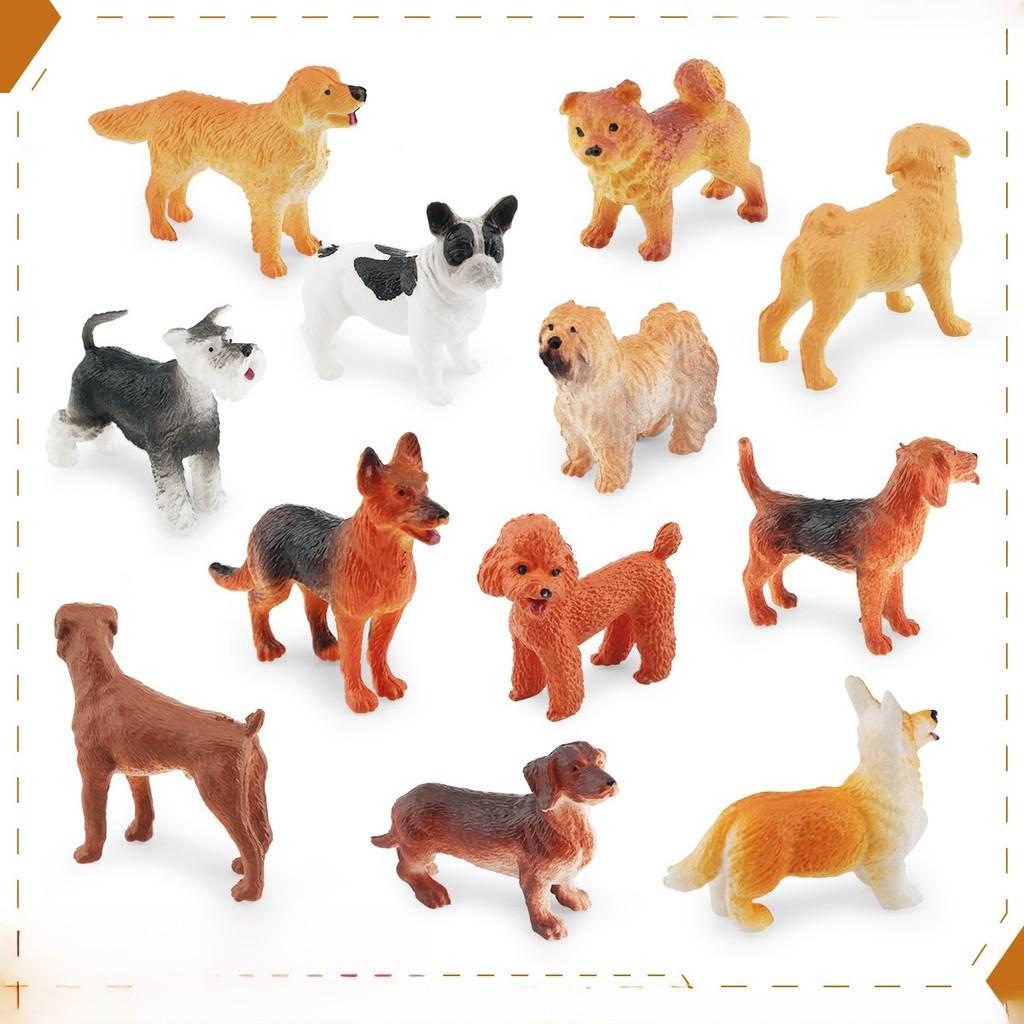 Teddy Plush Dog Miniature Model Pvc Collectible For Pet Enthusiasts