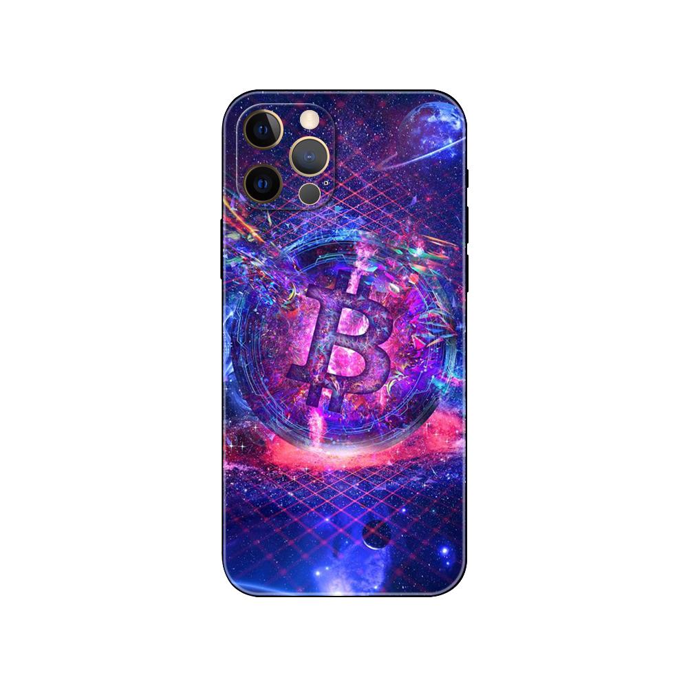 Schwarze TPU-Hülle für iPhone 5 5s se 2020 6 6s 7 8 plus x 10 XR XS 11 12 13 mini pro MAX Rückseite Bitcoin