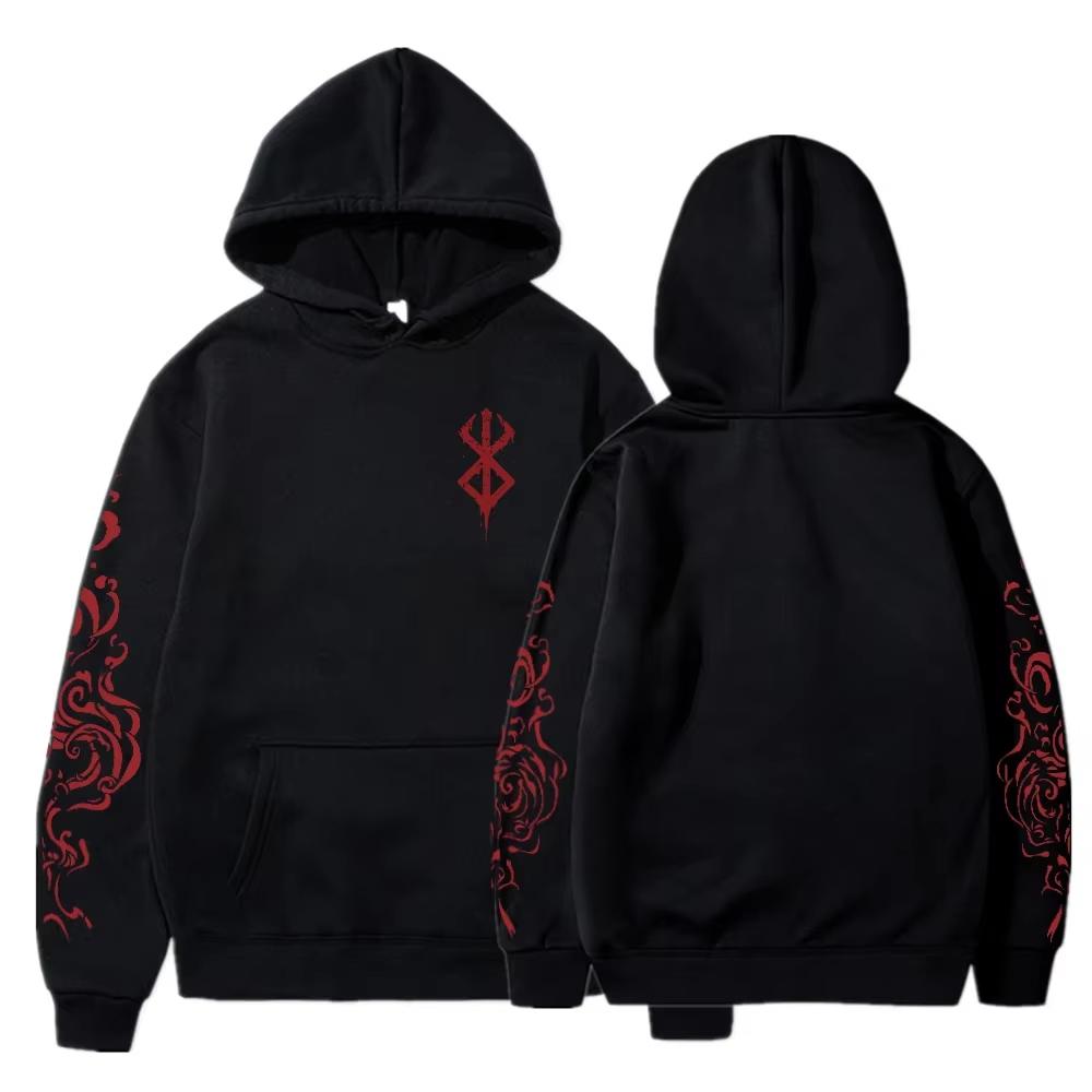 Anime Berserk Acid Mikiny s potiskem Muži Ženy Móda Dlouhý rukáv Harajuku Goth Oblečení Estetické Streetwear Svetr Oversized