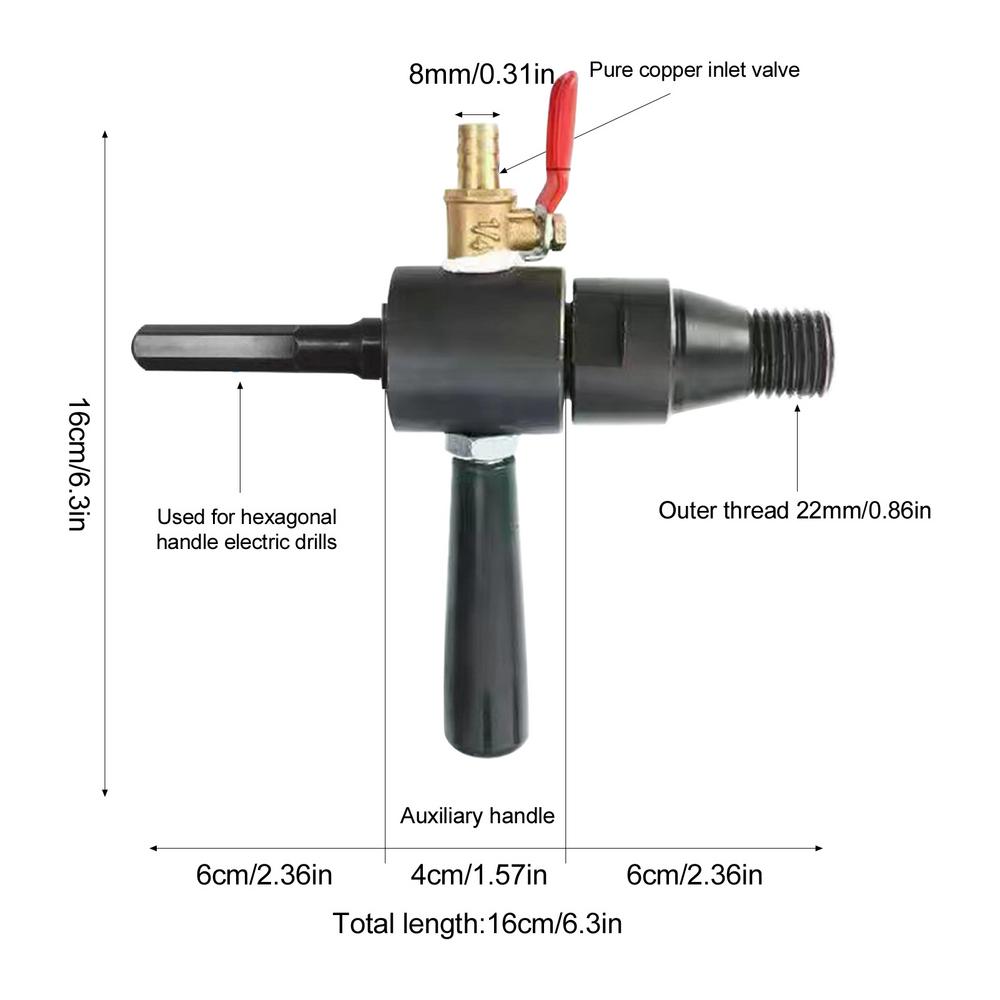 Electric Drill Turn Water Drill Tool Electric Drill Twist Water Drill Tool Electric Hammer Adapter for Home Repair Decoration