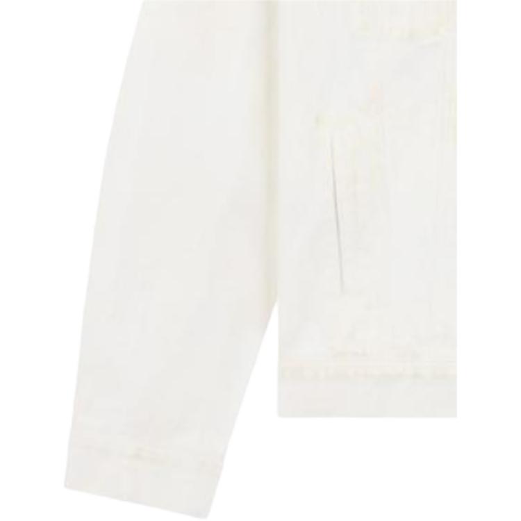 We11done Ss23 Water-Washed Single-Breasted Loose Motorcycle Denim Jacket Unisex jackets White WD-DJ1-23-318-U-WH