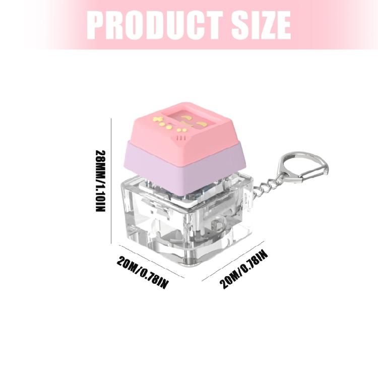 1PC Mechanical Keyboards Clicks Toy With Colorful LED Lights Switches Tester For Desk Decoration And Relaxation