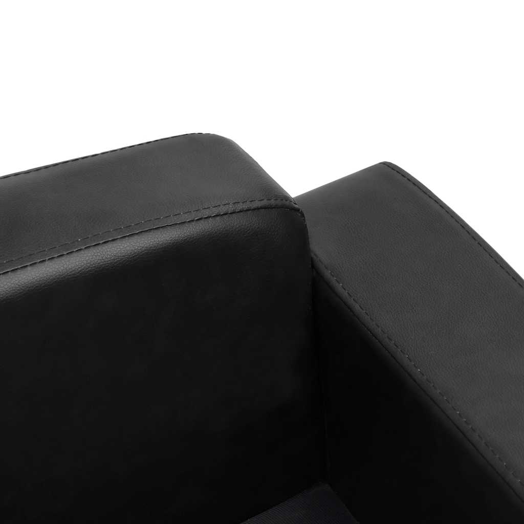 Pet Sofa Black 80 X 50 X 40 Cm Faux Leather