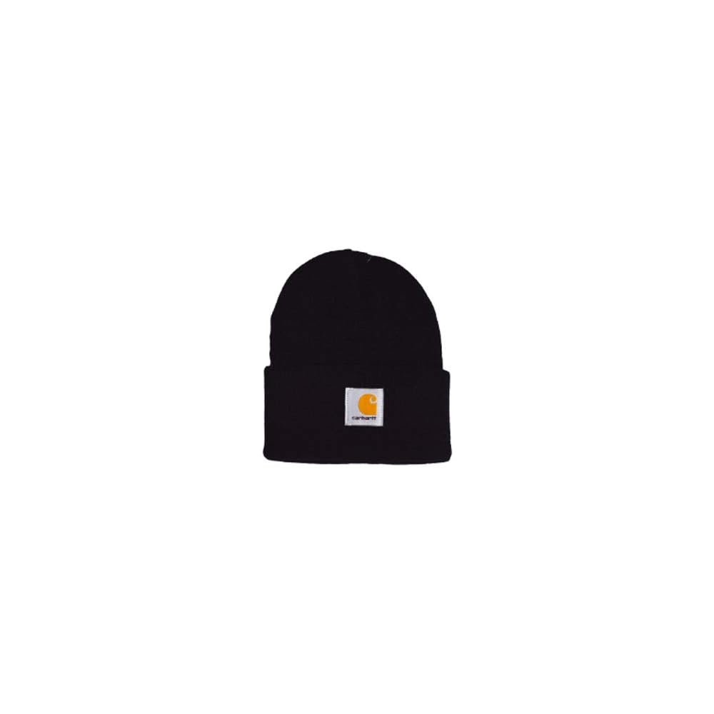 Шапка-бини Carhartt A18, акриловая шапка-ушанка, Черный, Коричневый, Угольный меланж, Темно-коричневый, Меланж, Серый, Темно-синий (Один размер подходит всем, Черный) [Параллельный импорт]
