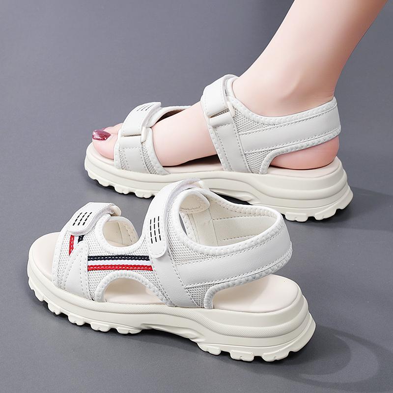 Women Summer Platform Roman Sandals Outdoor Dressy Black Open Toe Casual Girl Sport Sandals Plus Size