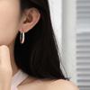 Round brushed earrings Korean style personalized simple earrings light luxury fashion versatile earrings