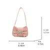 Soft Square Pleated Handbag Underarm Bow  Armpit Bag Sweet Bowknot Shoulder Bag  Outdoor