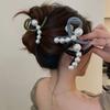 Neue Perlen-Haarklammern Minimalistischer Griff-Haarnadel für Damen Mädchen Kopfschmuck Mode Krabben-Haarklammer Haarschmuck Verzierung