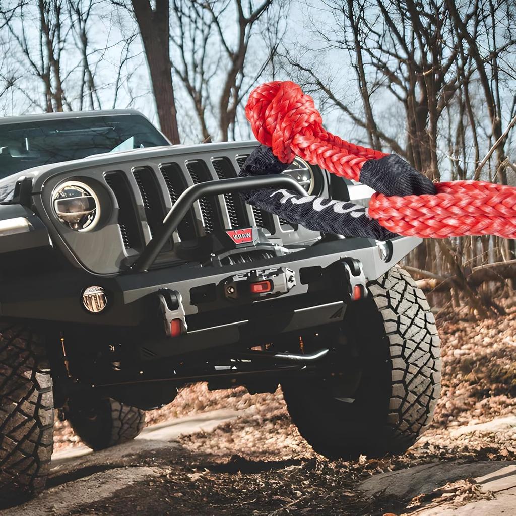 Soft Shackle,Synthetic Soft Shackle 0.8" X 24" Light Weight (56,000 LBS Breaking Strength) With Extra Sleeves For ATV Sailing SUV Off Road Towing