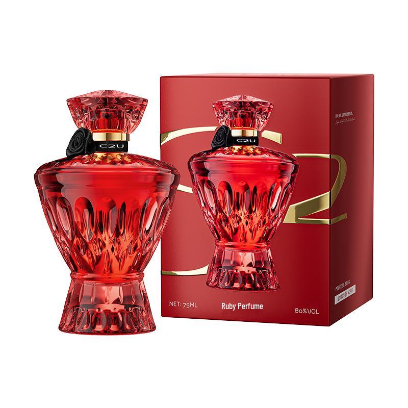 

C2U Ruby Туалетная вода: Стойкий цветочный и фруктовый парфюм с нотами страстной розы для женщин 75ml красный