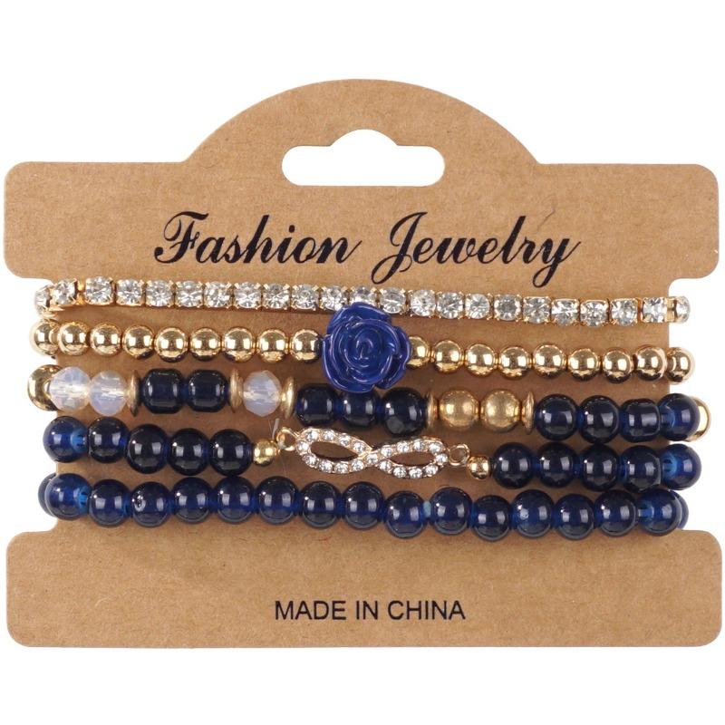 Bohemian bracelet creative tassel multi-layer beaded bracelet