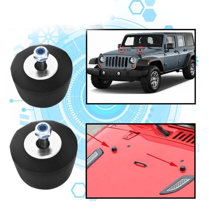 Rubber Bumper Cushion Hood Bump Stop Fit for 1987-1995 YJ 97-18 JK Stopper Bumpstop Hood Anti Scratch Bump Stop