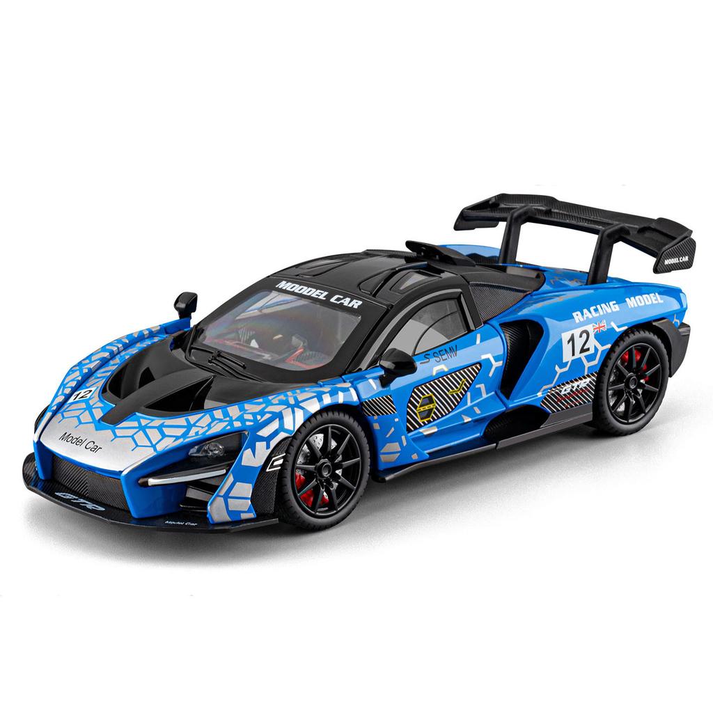 1:24 Senna Track-Focused Hypercar Alloy Metal Diecast Model Car Computer Desktop Ornaments Holiday Present Toys