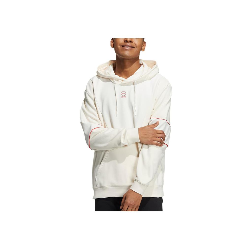 Adidas Neo Logo Print Casual Hoodie Men Outerwear Off-White HC9729