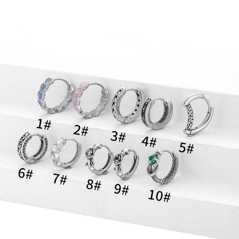 

Модні сережки-крапельниці з нержавіючої сталі: Універсальні сережки-цвяшки унісекс з персоналізованим висококласним дизайном Size 5 срібний