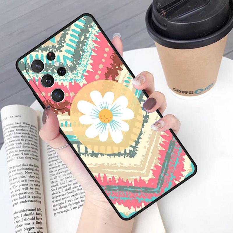 Boho Gypsy Bohemian Phone Case Cover For Samsung Galaxy S24 S25 Ultra S21 S22 Ultra S10E Note 10 Plus Note 20 FE S23