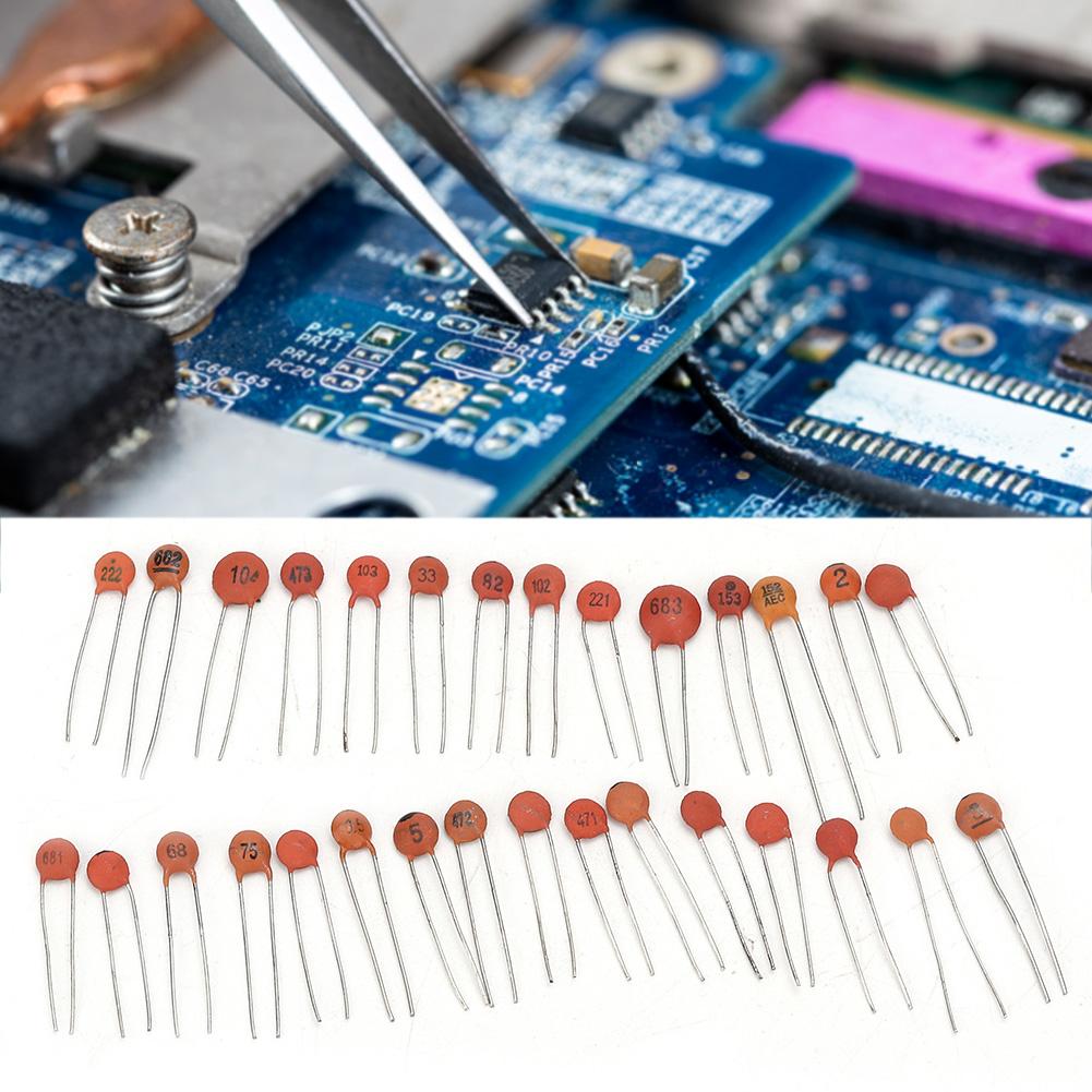 600PCS 30 Values 2pf-100nf 50V Ceramic Capacitors Assortment Kit Electronic Parts