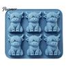 Cute Animal Shaped Ice Molds 3D Highland Cow Mold, 6 Cavity Food Grade Silicone Non Stick Jelly Making Tool Cube Tray, Flexible Mold for Whiskey