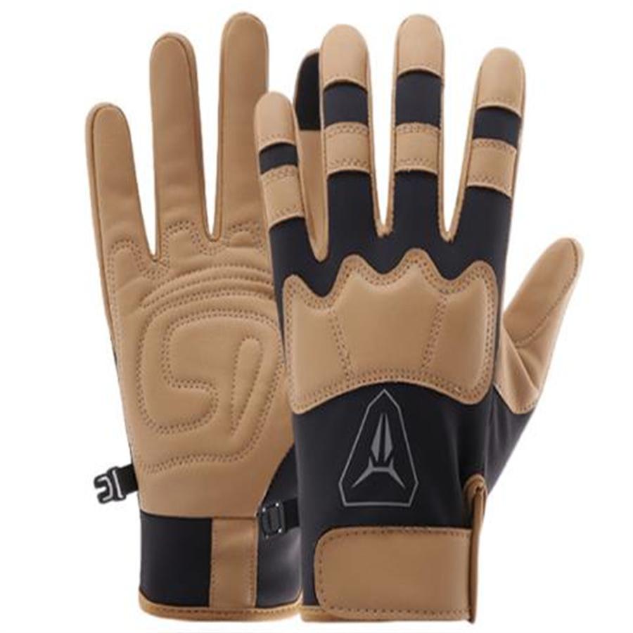 

Waterproof Motorcycle Gloves, Touchscreen Anti-Slip Protective Gloves for Cycling & Outdoor Sports L коричневий