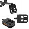 Vintage Folding Mountain Bike Pedals Nylon Non-Slip Bicycle Foot Rest Cycling Parts(Black )