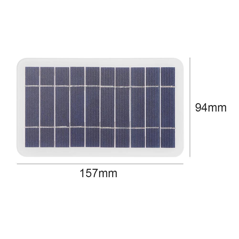 2W Portable Solar Panel 4V5V/6V/12V Outdoor Hiking And Camping Waterproof Portable Charger Mobile Phone Charging Bank Charging 4