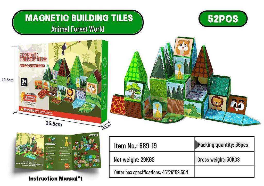 Magic Castle Magnetic Tiles: DIY Educational Building Blocks 