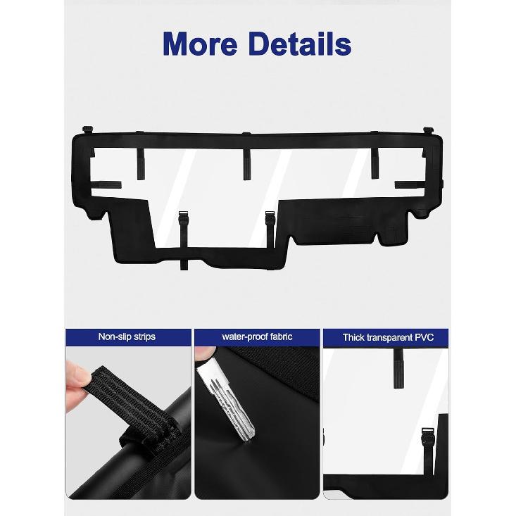 UTV Soft Rear Windshield For Can Am Maverick X3 - Rear Wind Cover Keeps Air/Rain/Dust/Pebbles/Mud Away From Seats-Durable, Easy Tall, Compatible With