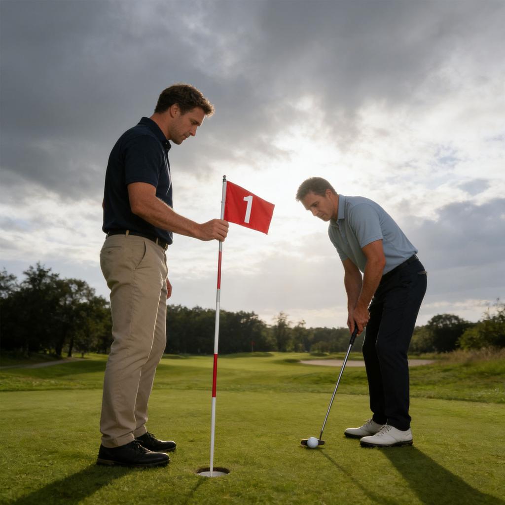 Golf-Fahnenstange 6 Fuß Golf-Fahne und Lochbecher für den Garten Pro Abnehmbarer Golf-Lochbecher und Fahne für Driving Range Hinterhof-Upgrade 5 Designs Mit Verbindern